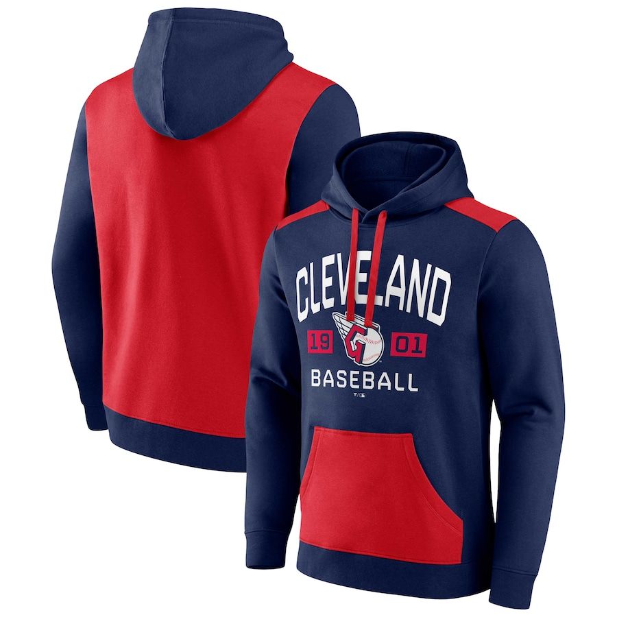 Men 2023 MLB Cleveland Indians blue Sweatshirt style 1->cleveland indians->MLB Jersey